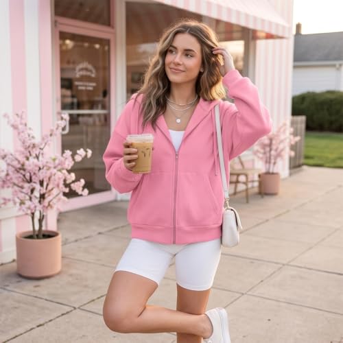 Elneeya Zip Up Hoodies for Women Cute Camping Track Plus Size Sweatshirts - image 3