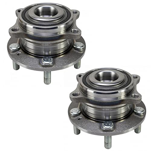 Image of TRQ Front Left and Right Wheel Bearing and Hub Assembly Set 2 Piece Compatible with 15-19 Hyundai Sonata 18-21 Tucson 21-22 Veloster N Manual Transmission 2016 Kia Optima LX EX LX 1.6T 17-21 Sportage