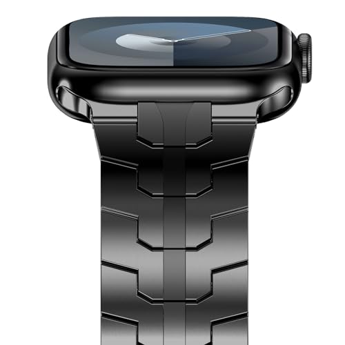WINGLE 49mm 46mm 45mm 44mm 42mm(series 3 2 1) for Apple Watch Straps,Men Stainless Steel Strap Metal Replacement Band for iWatch Ultra 2/Ultra,Series 10/9/8/7/6/5/4/3/2/1/SE - Image 2