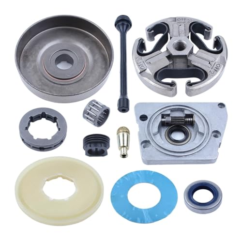 SAdGHz Clutch Drum Sprocket Rim Oil Pump Dust Cover Kit Fit for HUS268 272 XP 61 66 266 Chainsaw 501 51 25 01