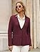 GRACE KARIN Blazer Cardigan Business Dressy Casual, Collared Sweaters for Women, 2025 Fall Fashion Trendy 2XL, Wine