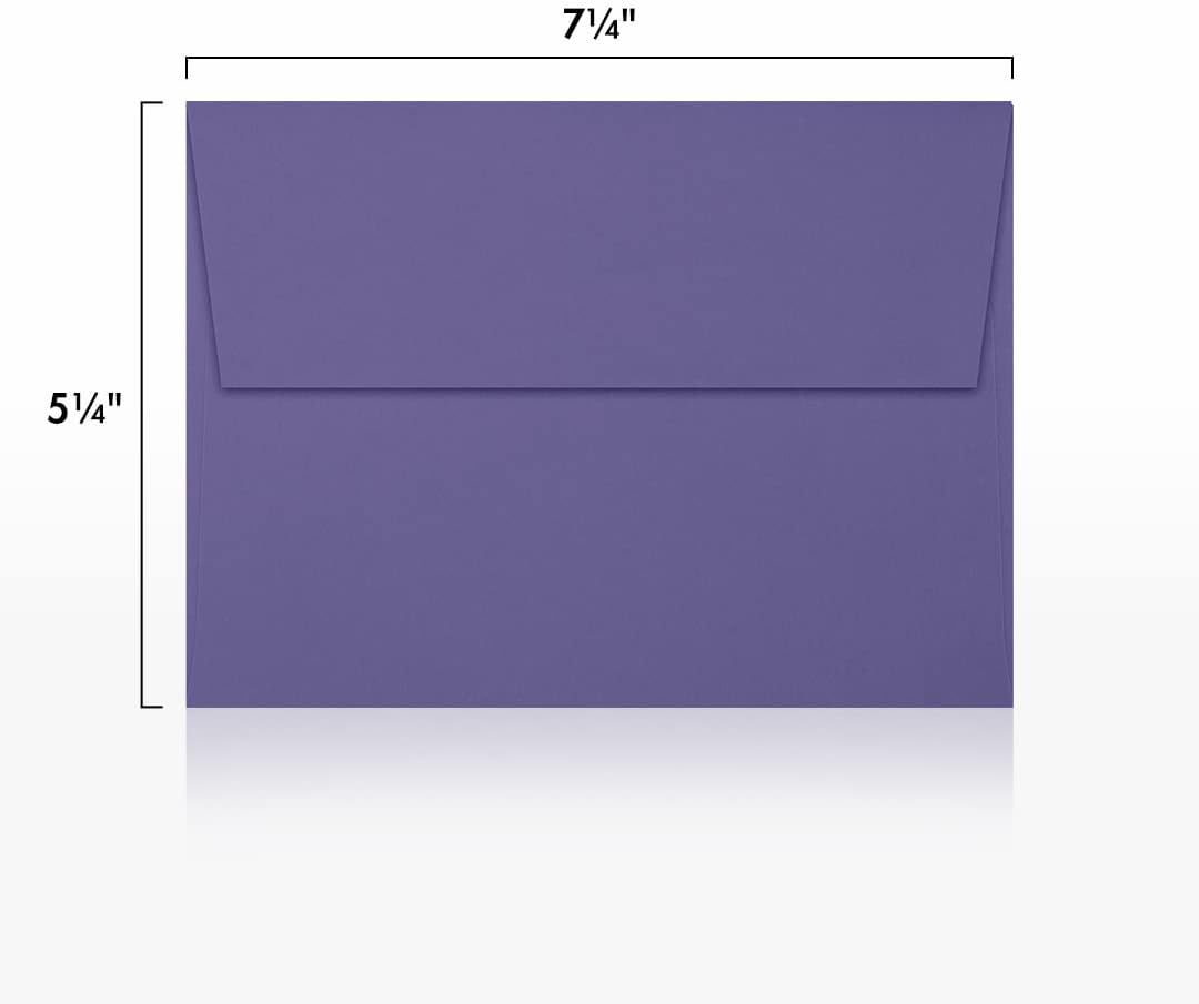 LUXPaper A7 Invitation Envelopes | Peel & Press | 5 1/4" x 7 1/4" | Wisteria Purple | 80lb. Text | 250 Qty