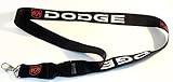 Dodge Lanyard Red Logo White Imprint High Quality 1 inch x 22 inch Key Chain ID Badge Card Holder Hanger