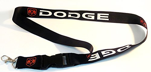 Dodge Lanyard Red Logo White Imprint 1 inch x 22 inch Key Chain ID Badge Card Holder Hanger