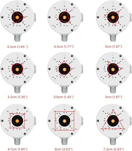 Hiseeu 4DZ1 Universal Bullet Security Camera Junction Box, Waterproof/Metal Base/Hide Cables/Wall Ceiling Mount Bracket thumb #1
