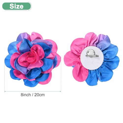 Image of M METERXITY Extra Large Rose Flower Brooches, Lapel Pins Dainty Satin Fabric Big Camellia Oversized Brooch Pin for Women