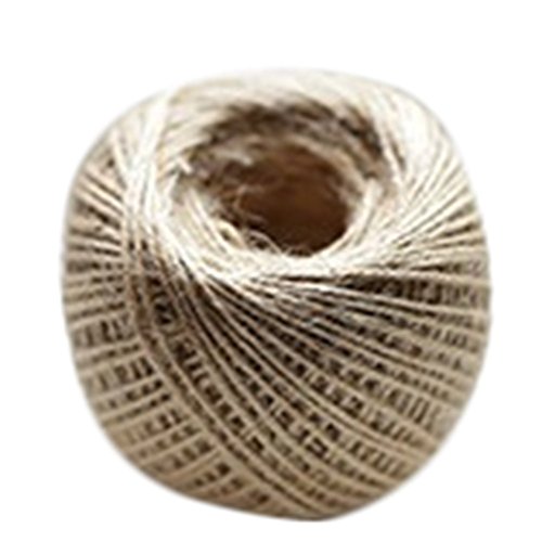 Chytaii Jute Twine String Yarn Hessian Burlap Twine Garden Twine for Photo Gift Wrapping Decoration 100m
