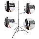 EMART 260cm Lichtstativ Aluminium Stabil Fotografie Stativständer, Lampenstativ Licht Stativ für Video Photo Studio, Hintergrund, Softbox, Reflektor - 2 Stück