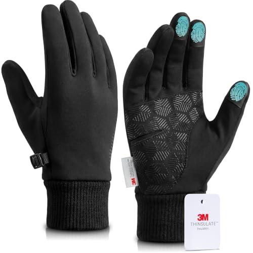 Image of SIMARI Winter Gloves for Women Men - Cold Weather Thermal Touch Screen Ski Snow Glove Liners, Non-Slip Palm & Warm Fleece Lined, for Running Cycling Driving Hiking Walking Sports Outdoor Texting Work