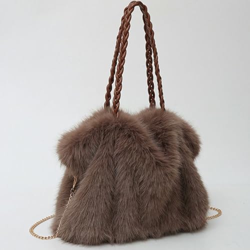 Bolso Tote de peluche grande con asa ajustable y piezas extraíbles 7