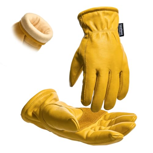 toolant Slip-On Winter Leather Work Gloves for...