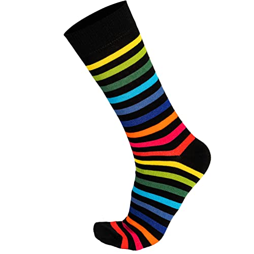 Image of Mysocks Unisex Extra Fine Combed Cotton Rainbow Socks | Seamless Toe | Reflect Your Style | Make Your Steps Enjoyable