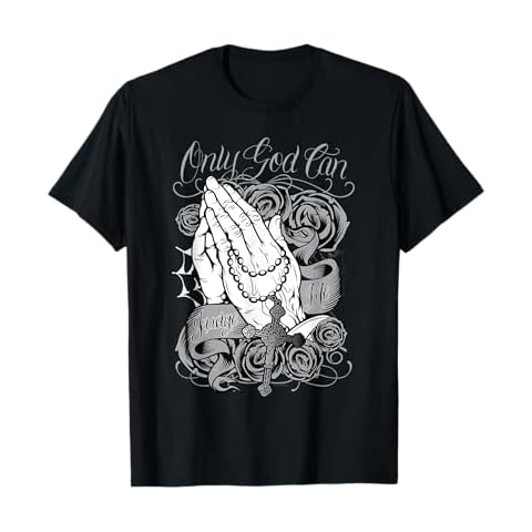 Only God Can Judge Me Chicano Low Rider Graphic Art Tees T-Shirt Cover