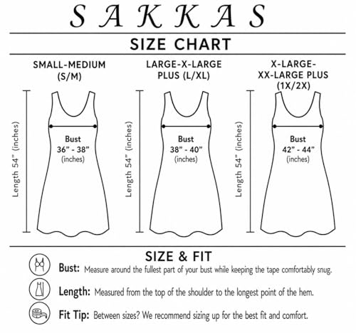 Image of Sakkas Stella Long Tank Top Adjustable Caftan Corset Dress with Embroidery