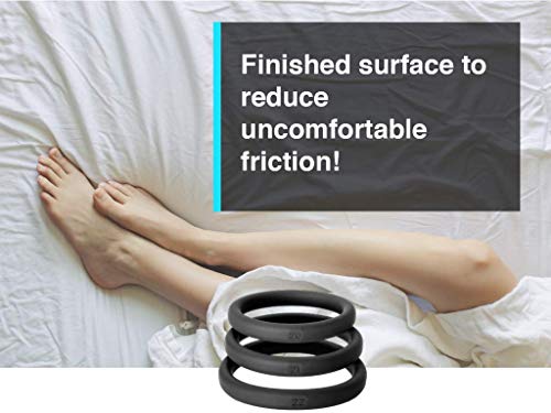 PerfectFitBrand #19 Xact-(48 mm diameter) -Fit siliconen penisring set van 2 - zwart, 1 x 350 g) - Afbeelding 5