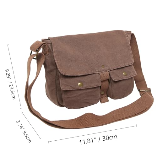 AFGWK Vintage Canvas Messenger Satchel
