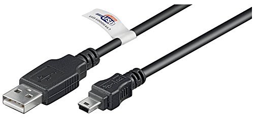 Wentronic USB MINI B 5 pin 300 Cert 3m   Cable USB (Mini USB B, USB A, Macho/Macho) Negro