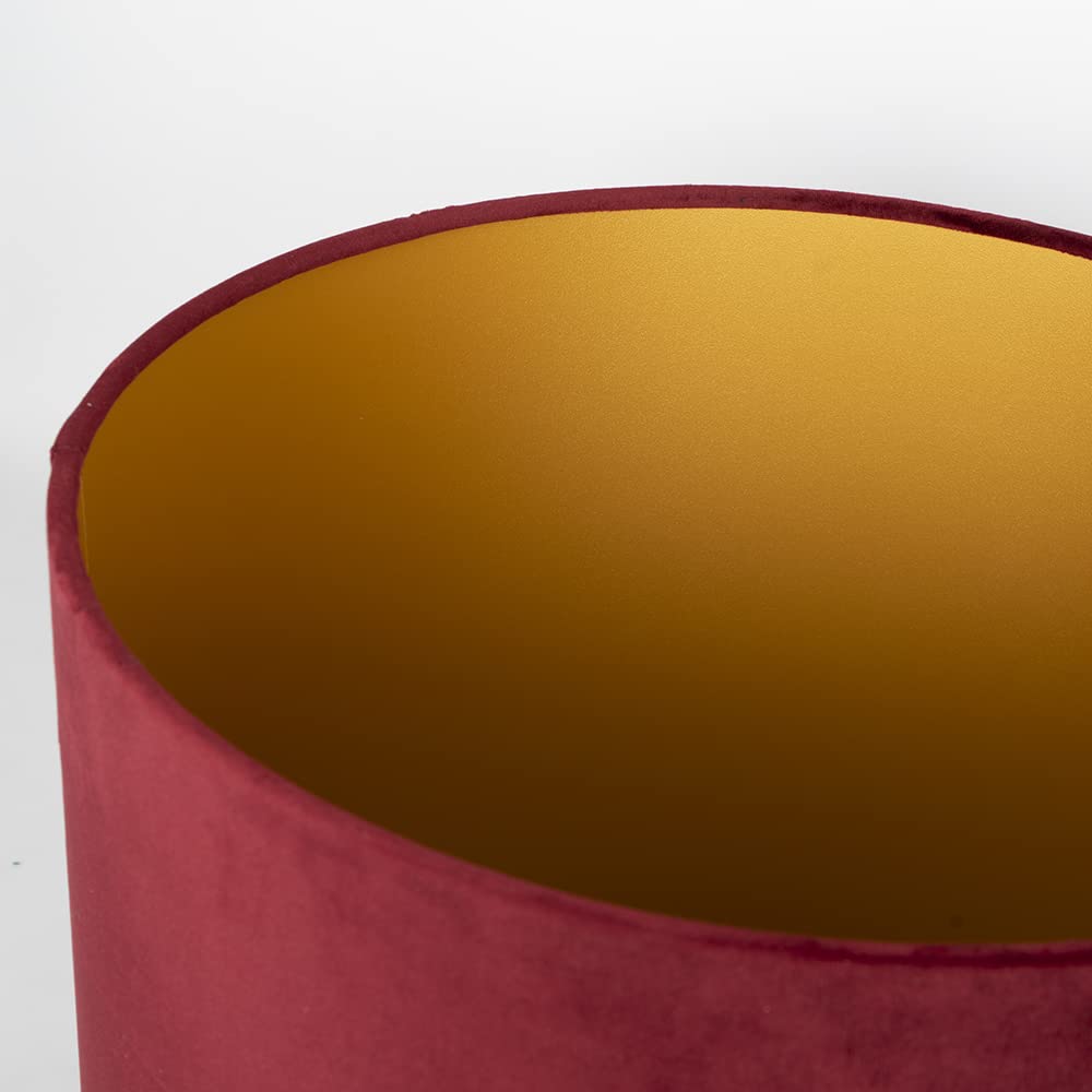 Uniqq Abat-jour velours rouge Ø 40 cm - 40 cm de haut
