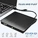 External DVD Drive USB 3.0 TYPE C Portable CD/DVD +/-RW Disk Drive DVD Player for Laptop CD/DVD ROM Burner Reader with Protective Carrying Case & 10 Blank Discs for Laptop Desktop Windows Linux Mac
