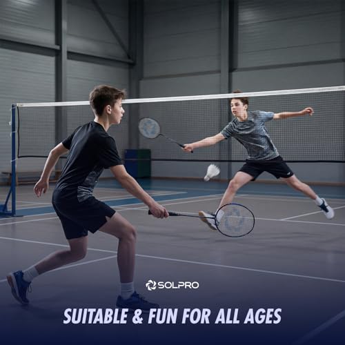 Image of SOLPRO Vanguard 8 Aluminium Badminton Racket for Beginners & Intermediate, Adult & Kids Shuttle Bat with Full Cover Bag, Lightweight Racket with Durable Frame for Practice & Match