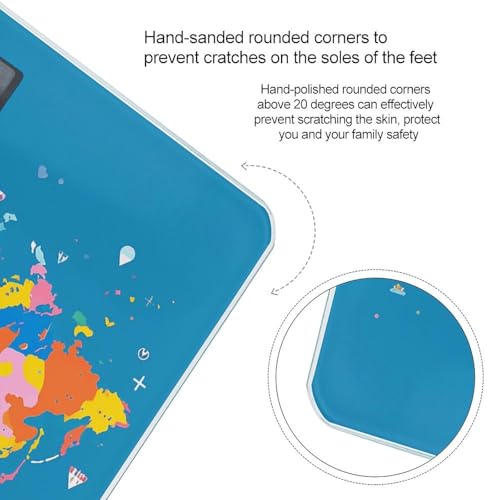 Báscula Digital de Baño Con Mapamundi y Vidrio Templado miniatura 4