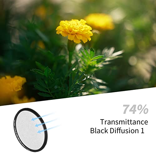 Filtro de Difusão K&F Concept 1/1 Soft Focus Filtro de Difusão com Filme Verde FMC à Prova de Poeira