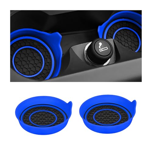Portavasos de silicona para auto azul, 2 piezas miniatura 1