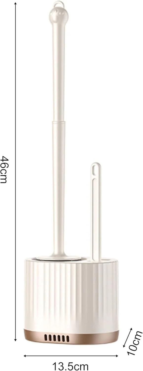 VEZPAX Wall Mounted Silicone Toilet Brush | Soft Bristle Bathroom Cleaning Brush with Holder | Modern Japanese Design | Quick-Drying & Hygienic (2 in 1) — Amazon image 2