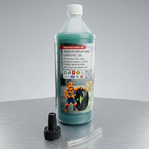 Image of Sharp Premium Tyre Sealant for Tubeless Tyres | Instant Puncture Repair Liquid | Long Lasting Protection | Prevents Air Leakage | Suitable for Cars, Bikes & Scooters