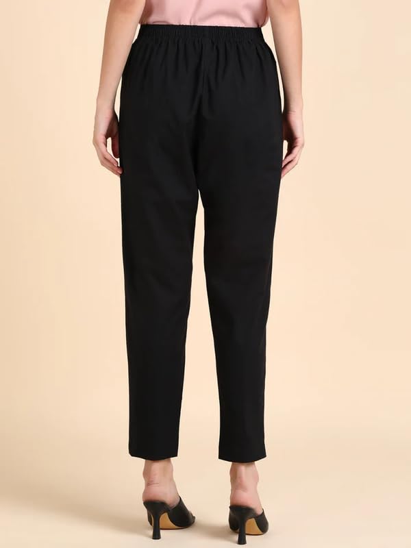 Image of Regular Fit Cotton Woman Trousers Pants Kurti Pant Casual Daily Formal Office Use