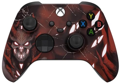 Image of Custom Controllerzz Wireless Controller for Microsoft Xbox Series X /S & Xbox One - Soft Touch Feel - Custom Series X /S Controller (X /S Red Demon)