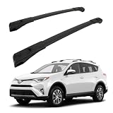 J&J AUTOMOTIVE Barre Del Tetto per Toyota RAV4 2013-2018, Stile OEM Alluminio Nero 2pcs, Montaggio Facile, Portabagagli, Alta Resistenza