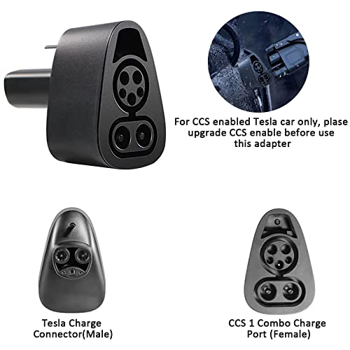 CCS to Tesla Adapter Model Y/3/X/S, Supercharger Adapter for Tesla Level 3 Fast Charging Station with CCS Plug, 300A, 250KW for Tesla Owners Only