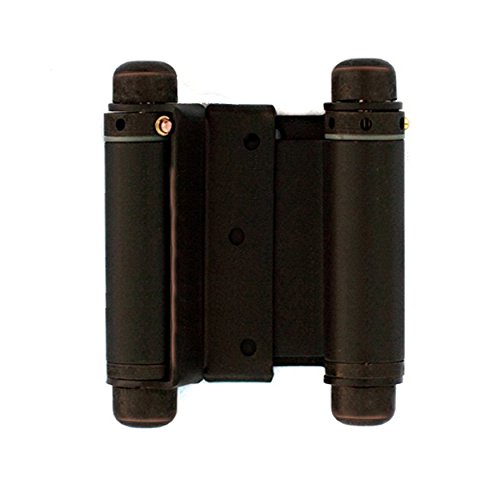 Cafe Door Hinge by CAFE DOORS EMPORIUM - 3" Spring Hinge in Oil Rubbed Bronze Finish | Dual Action, Double Acting Hinge | Barrel Style for Saloon Western Bar Pub Swinging Cafe Doors