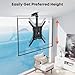 PUTORSEN Flip Down TV Mount, Manual Folding Ceiling TV Mount for Most 23'' to 55'' TVs, Height Adjustable Drop Down TV Mount for Flat & Pitched Roof, Swivel, Max Load 44lbs, Max VESA 400x400, Black