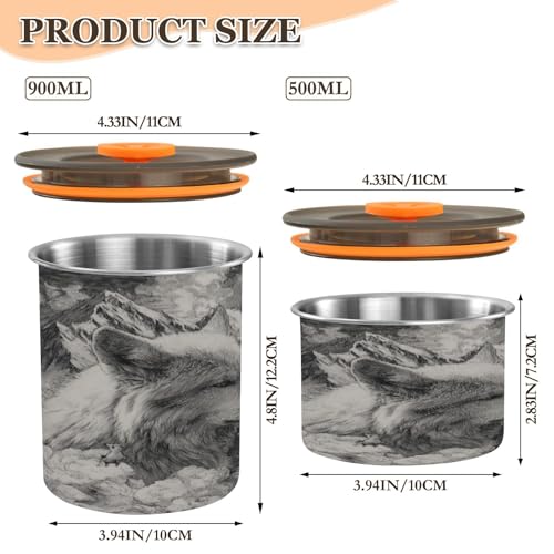 Lata hermética de acero inoxidable para café 500ml miniatura 2