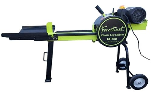 FORESTWEST 11110S, 12Ton Kinetic Log Splitter, 13.6-Amp Electric Kinetic Log Splitter for Firewood