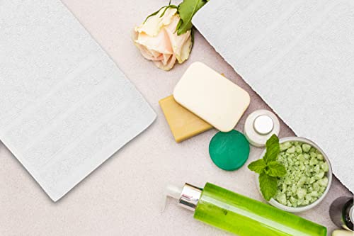 Textila Cotton Hand Towels - Pack Of 3 - White Color - 16X27 Inches - Soft And Absorbent Towels For Bathroom, Kitchen, And Gym. #TOP5