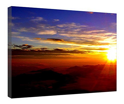 Toile Morning Shine cadre bois pour habiller un mur blanc vide 40x50