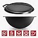 Uzbek Kazan Cast Iron Brizoll 15.85 Quarts (15 L) - Cast Iron Dutch Oven - Kazan for Plov - Premium Camping Cookware - Asian Cauldron - Dutch Oven Pot with Frying Pan Lid