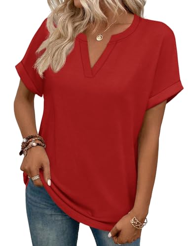 Image of WIHOLL Womens Blouses Spring Tops Short Sleeve Shirts Dressy Casual Summer Vacation Fashion Clothing 2026