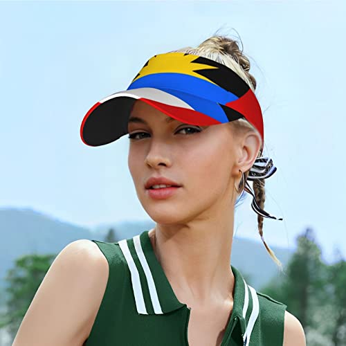 Image of Cute Funny Flag Hat Women Men Adjustable Flag Sport Sun Visor Hat Summer Fashion Sun Cap Beach Flag Hat