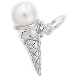 Rembrandt Charms Ice Cream Cone Charm, Sterling Silver