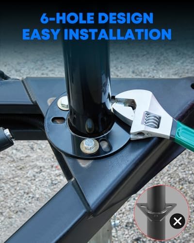 Kohree 5000 lbs A-Frame Trailer Jack, 20-24V Cordless Drill Compatible, Adjustable RV Tongue Jack with Drop Leg & Drill Socket for Utility Yacht Camping Trailer, 25" Vertical Travel - 4