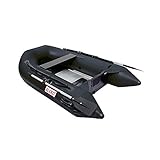 ALEKO Inflatable Boats Heavy Duty Raft Fishing Boat Dinghy (320, Aluminum Deck, Black)