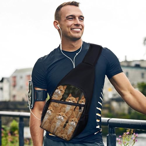 Mochila bandolera casual para mujer y hombre miniatura 3
