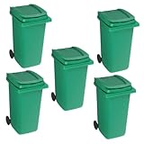 CLISPEED 5 piezas Papeleras de Escritorio Pequeñas Multifuncionales de Plástico Organizador Compacto para Basura y Almacenamiento Color Verde