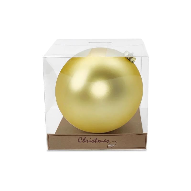 Christmas Magic Bauble, 15 cm Diameter, Matt Gold