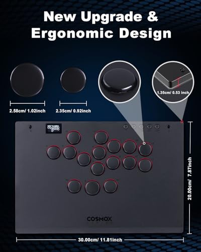 Image of Haute42 Leverless Controller Arcade Stick: Aluminum Leverless Arcade Stick M Ultra with Lock Button & RGB Lighting, Arcade Controller Street Fight for PC /PS3 /PS4 /Switch Game,Low-Profile Switch Arcade Stick Support Hot Swap & SOCD