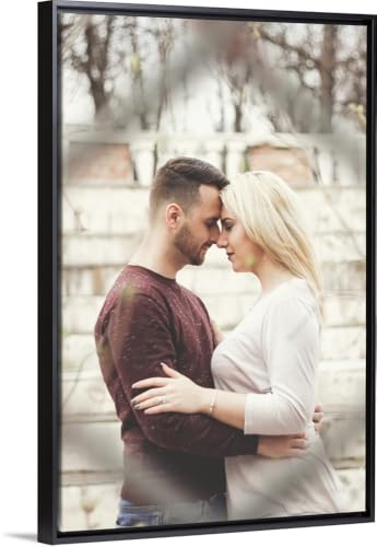 CANVAS ON DEMAND Framed Custom Canvas Prints with your Photos, Personalized Picture of Family Friends Pets Anniverary 14x20